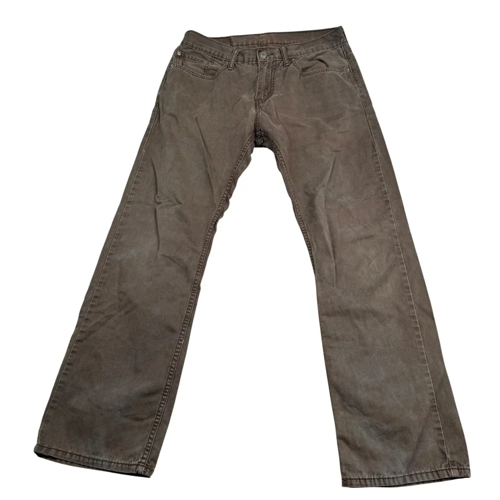 Levis 514 Straight Fit Pants Mens 32x30 Brown Gray Cotton Trousers 005140409